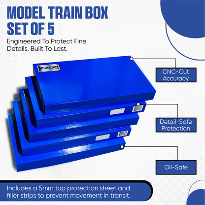 Model Train Box - HO -  Vertical - Pack of 5